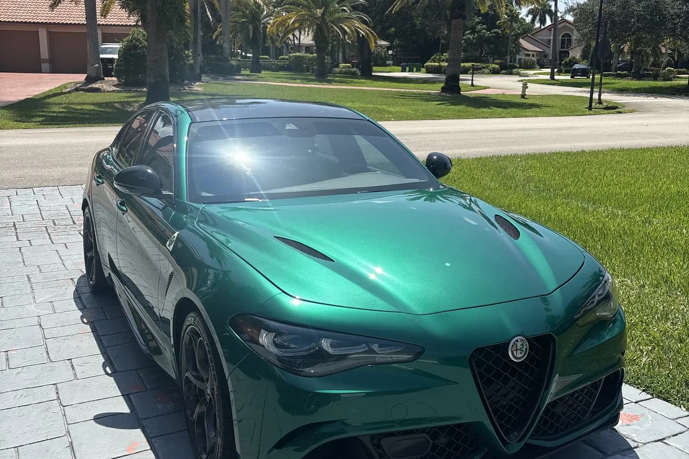 Alfa Romeo Giulia detailed by Eterno Detailing in Broward County