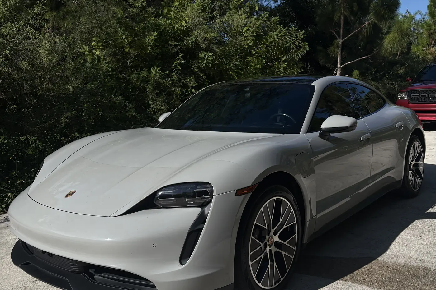Porsche Taycan detailed by Eterno Detailing in Broward County